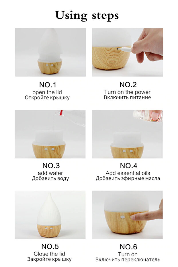 Air Humidifier 150ml LED Diffuser - 4