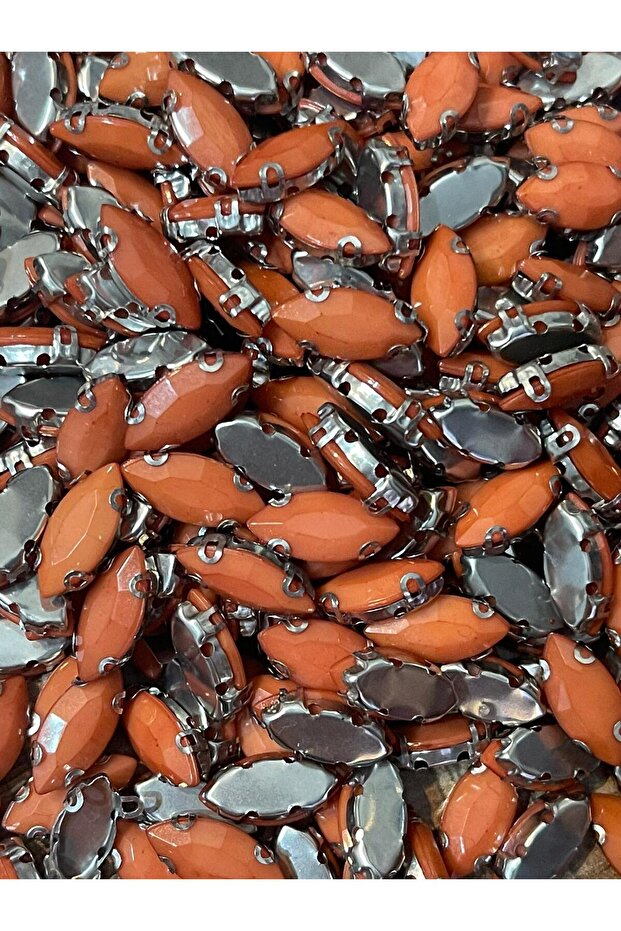 1 cm 3 mm Dark Orange Case-Shaped Drop Stone Beads 50 Pieces