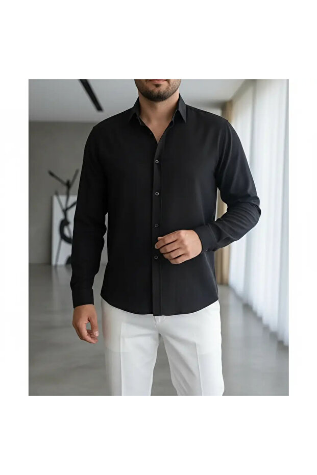 Oversize Rahat Kalıp Gömlek - 1