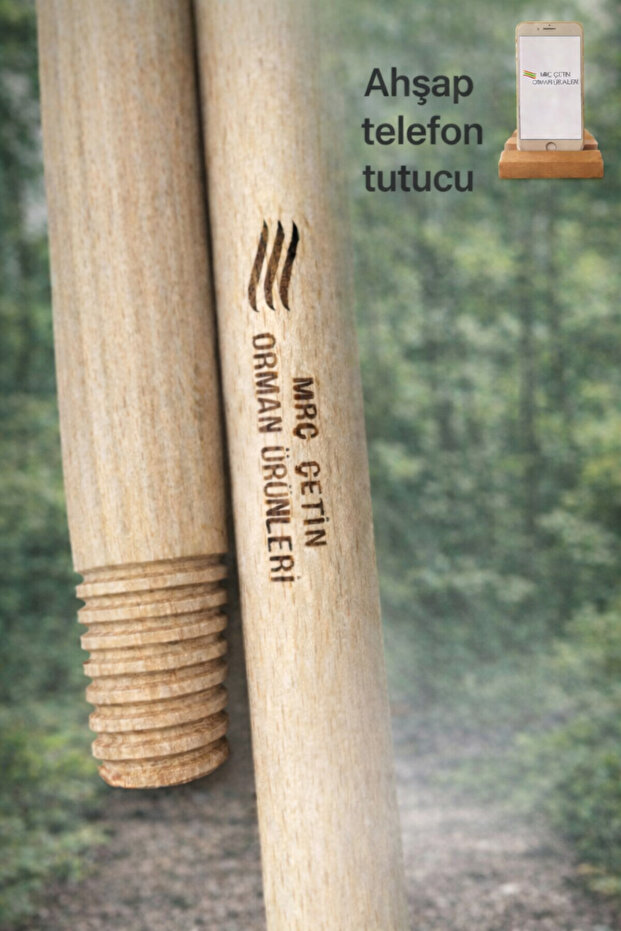 Fırça Sapı Ahşap 120 Cm Professional By Mrc ( telefon tutucu hediyeli ) - 1