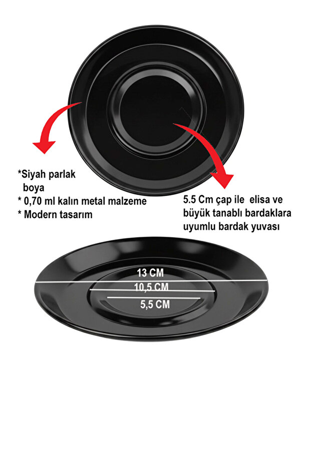 ROMANTİK ÇAY TABAĞI - 6 lı set - 3