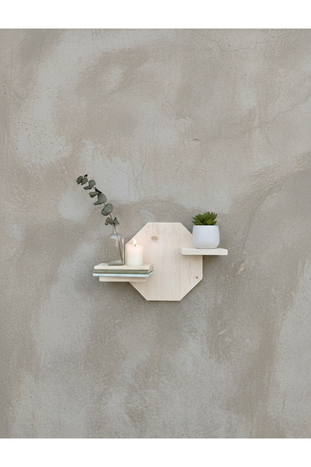 Ahşap duvar rafı - 3