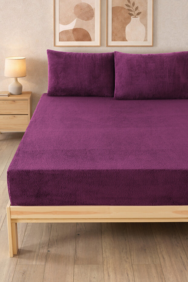 Wellsoft Soft Double Fitted Elastic Sheet Set - 1