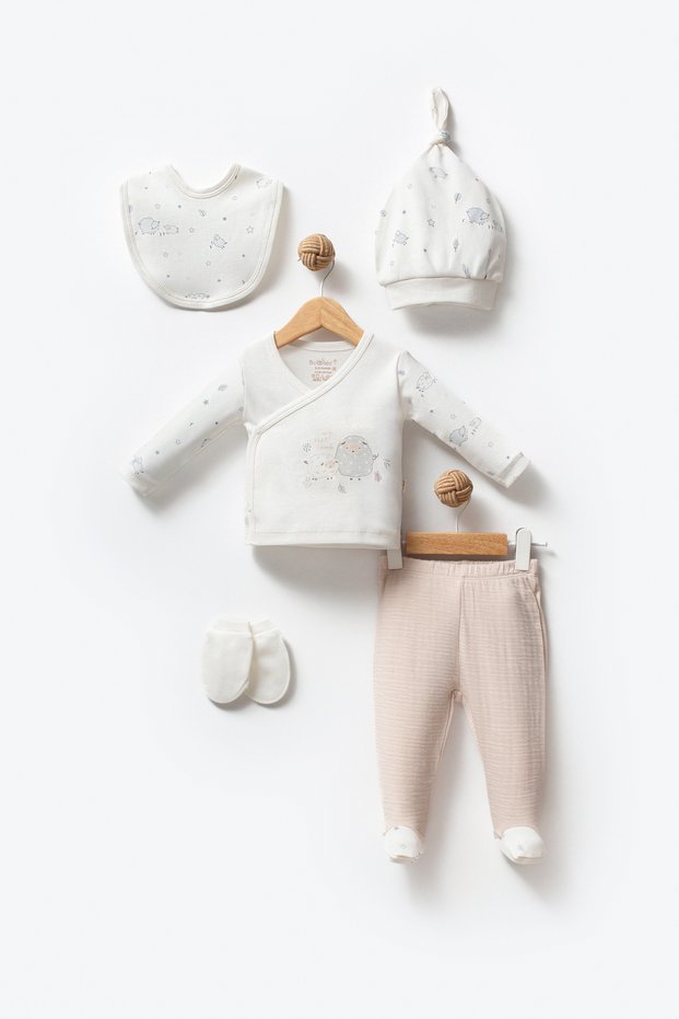 100% Organic Cotton Baby 5 Piece Baby Hospital Release Set