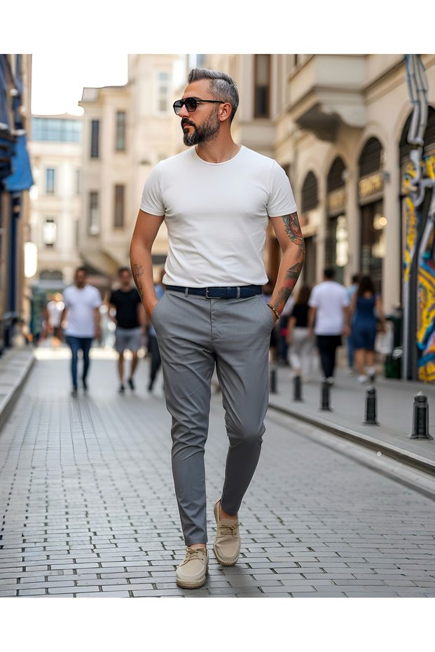 Smart Tapered Fit Men's Trousers