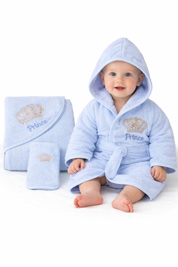 100% Cotton Newborn Baby Kids Bathrobe Towel Set Sb 686 0-2 Years