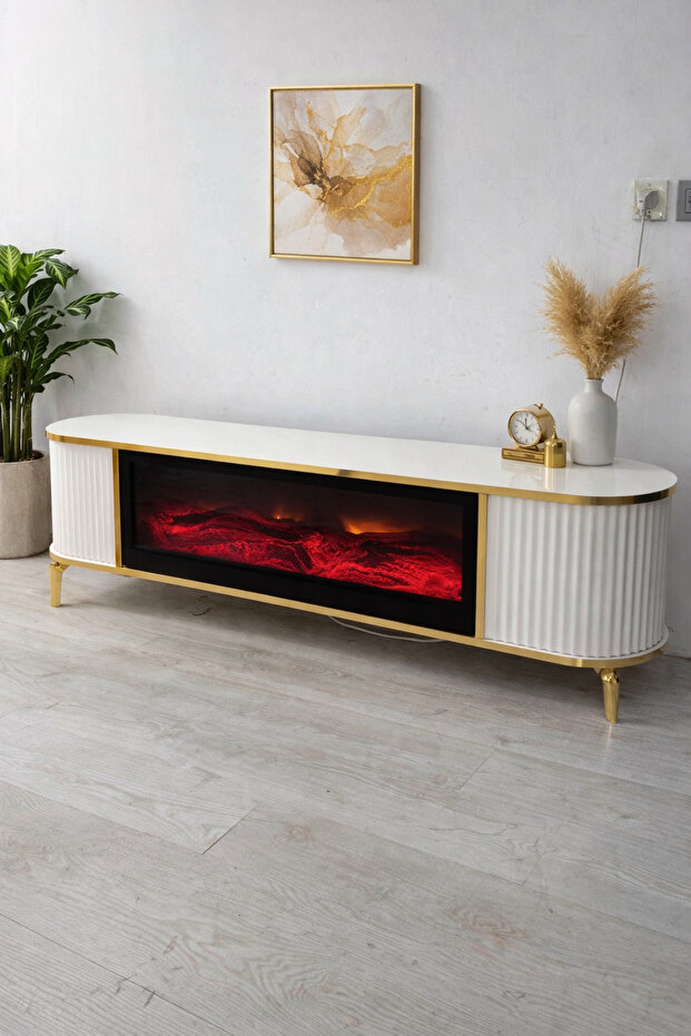 Tv ünitesi şömineli - 2