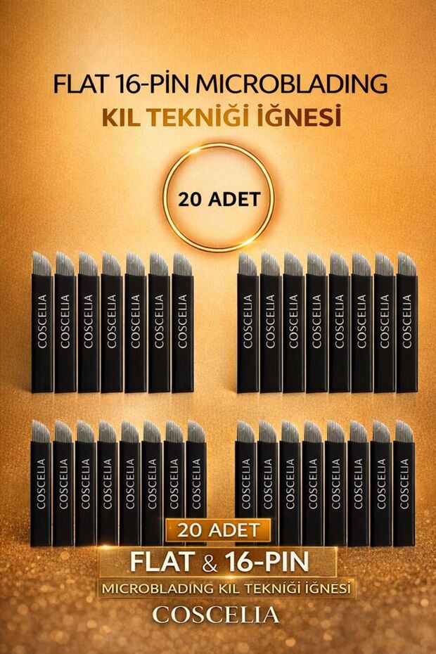 MICROBLADING FLAT 16PIN İĞNE 20 PARÇA - 1