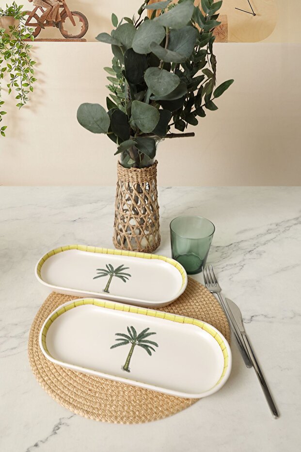Palmiye Noyan Boat Plate 26 cm 2 Pieces 22642