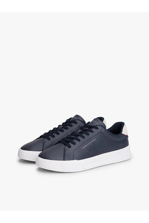 Tommy Hilfiger TH COURT LTH DETAIL ESS Erkek lacivert Sneaker FM0FM05367DW5