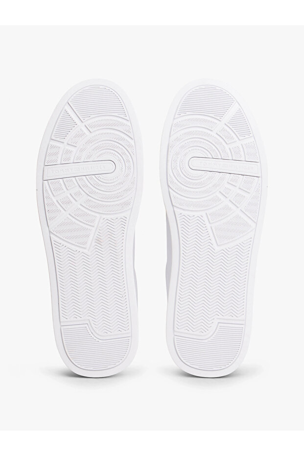 Tommy Jeans Męskie Białe Pebble Grain Court Sneaker - 4