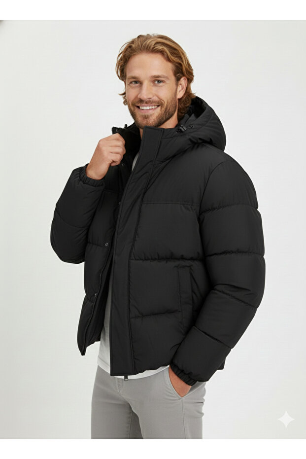 رمز نموذج المعطف الأسود للرجال: 12256974 - 1