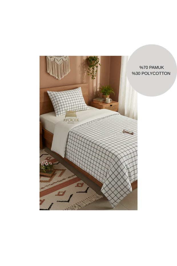 Single Bedding Set 120/200 Non-Elastic Bed Sheet 160/216 Quilt Size Double Pillow