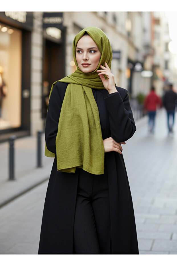 Moda Kaşmir Safir Pamuklu Şal - 6