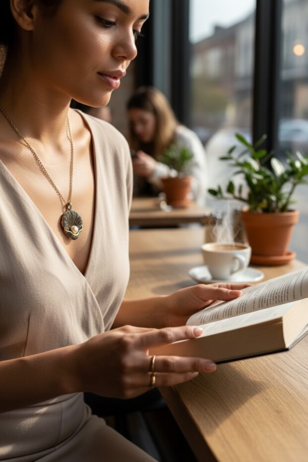 قلادة على شكل صدفة البحر - 3