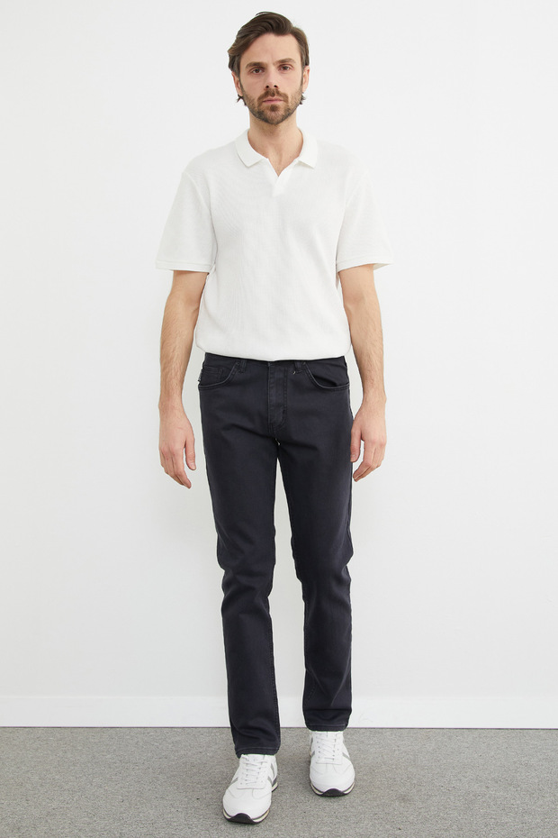 Düğmeli Regular Fit Jean - 1