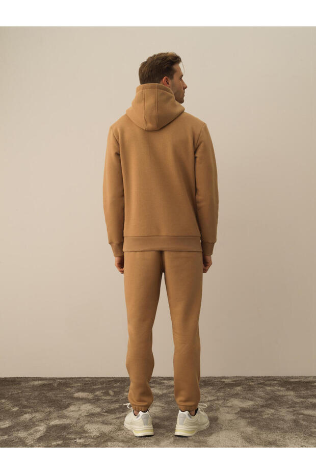 Erkek Camel Regular Fit Basic Sweatshirt - 3