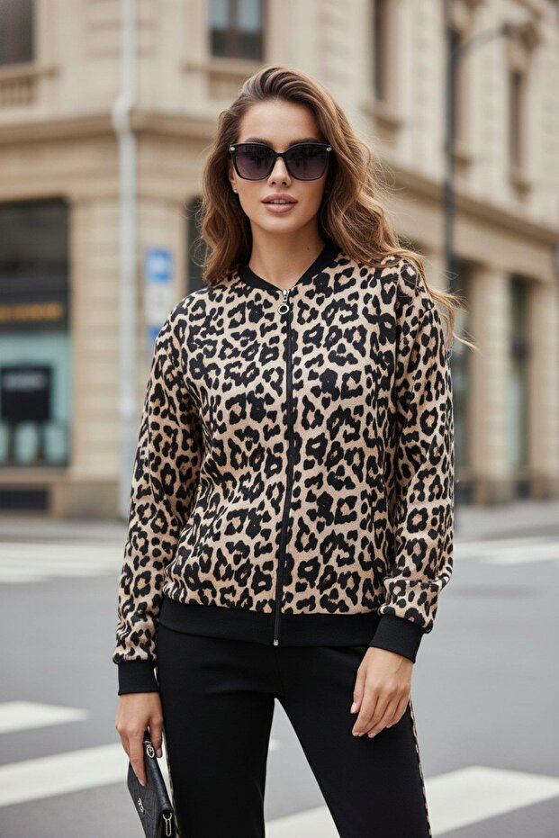 imprimeu leopard Costum dublu - Leopard - 4