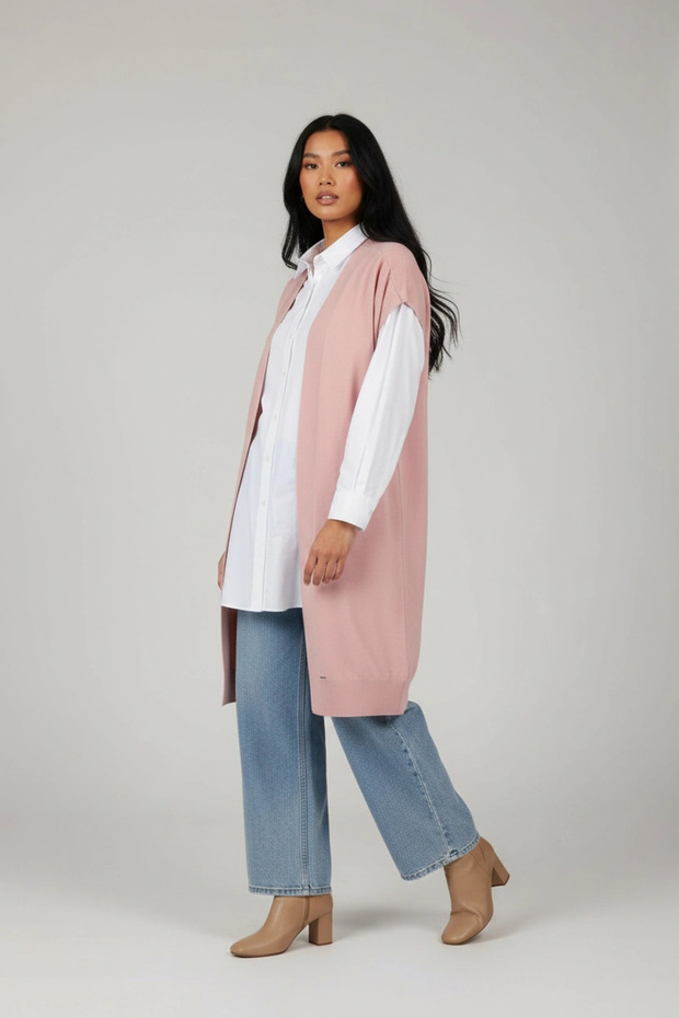 6765 Triko Yelek - Somon - 1