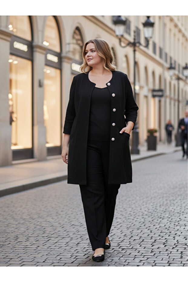 سترة صوفية مقاس كبير - 2