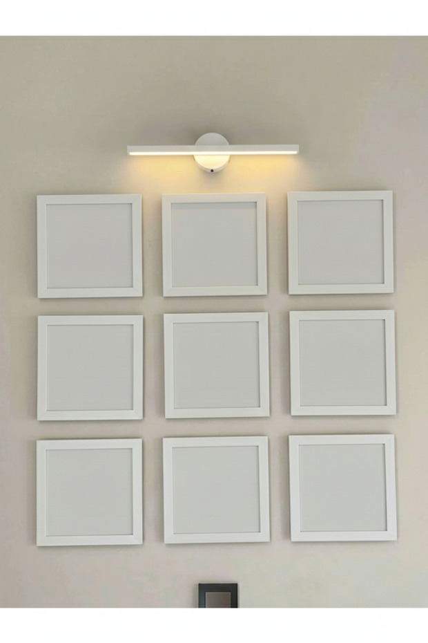 9 Pieces White Frame Set – 20X20 cm (Outer Measurement) Square Wall Decoration and Photo Frame