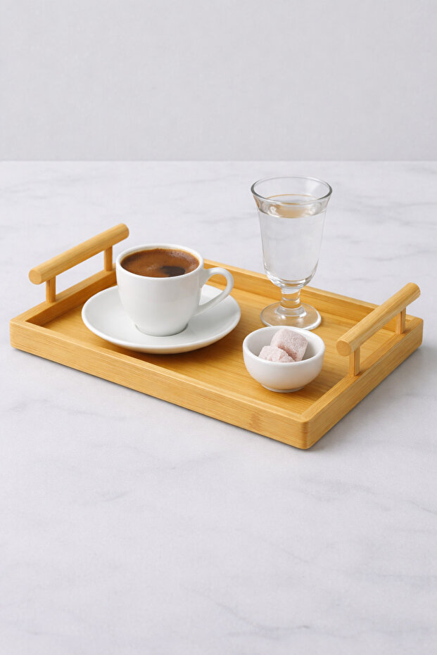SMALL SIZE Bamboo Rectangular Tray Presentation Serving Tray 35*24cm