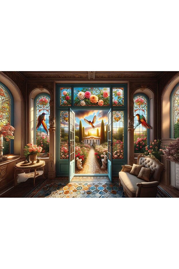 Bahara Açılan Kapı 500 Parça Puzzle - 2