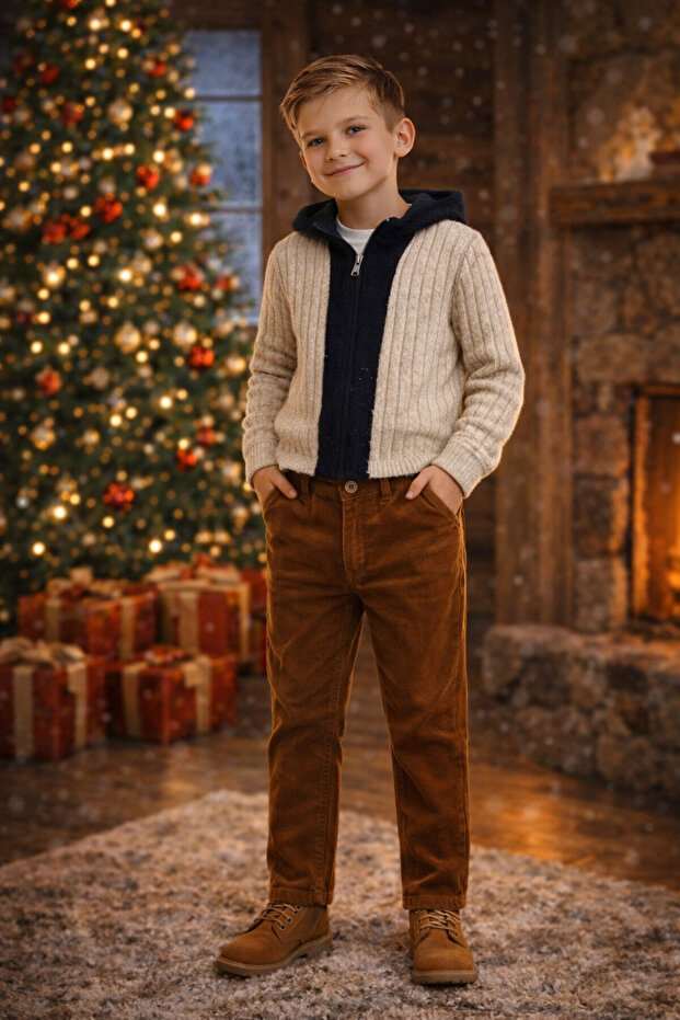 Camel Boy's Velvet Trousers 1-5 Years