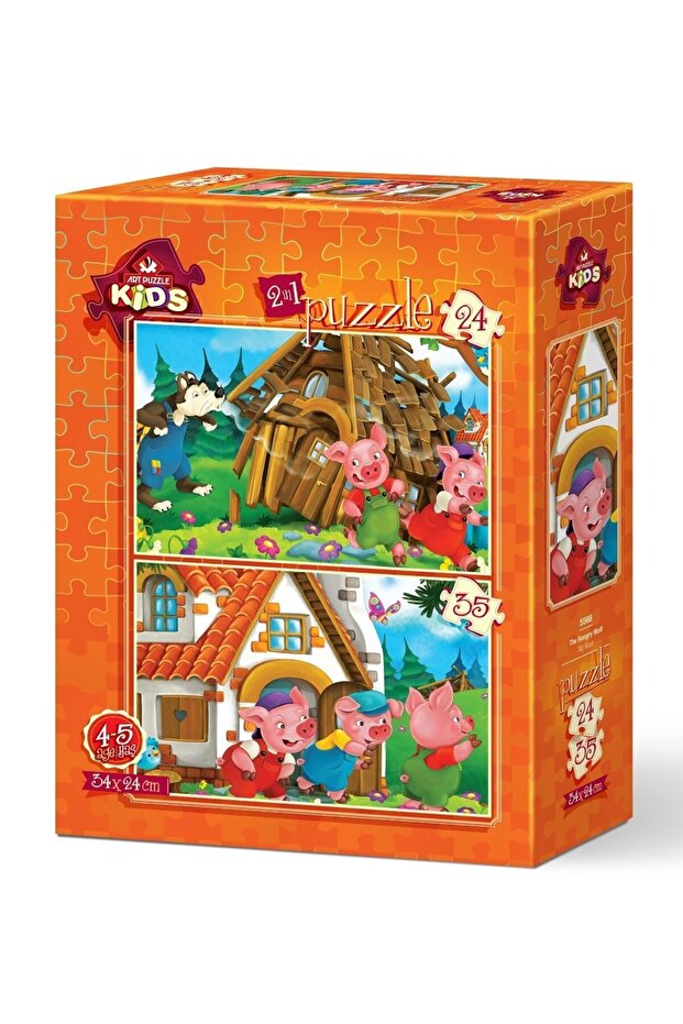 Art Kids Puzzle Hungry Wolf 24+35 Piece Puzzle