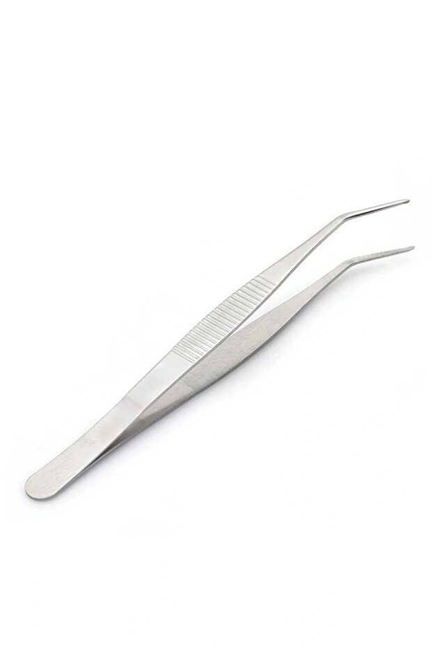 Collet Curved Tip 16 Cm Leech Holding Tweezers Stainless