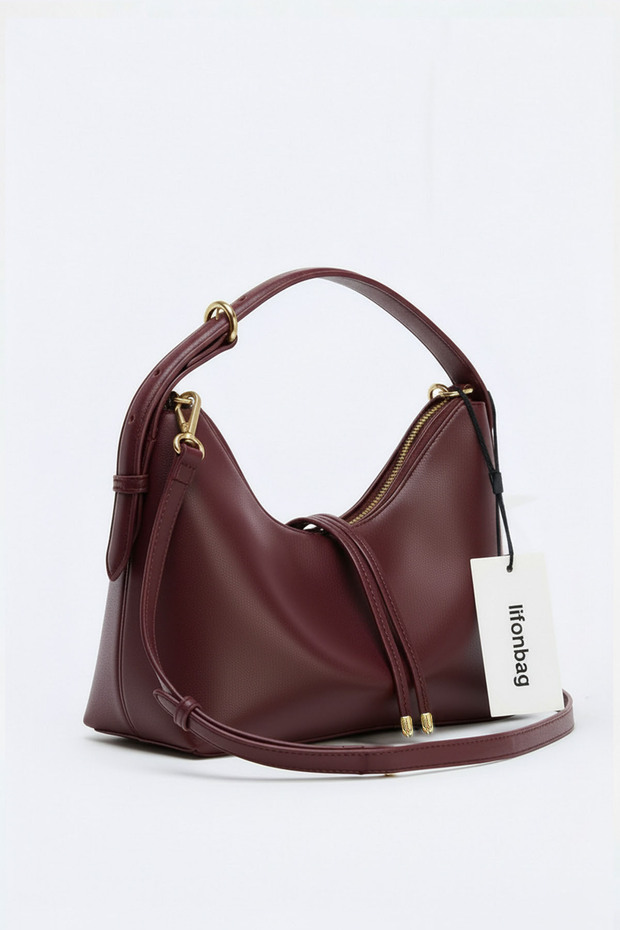 Women's Mini Size Top Detailed Long Cross Strap Hand & Shoulder Bag (20X16 cm)