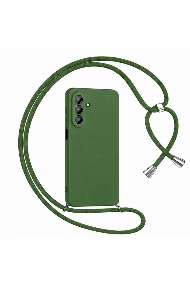 Silicone Case with Drawstring Neck Strap Compatible with Galaxy A17 Drawstring Case with Neck Cross Hanging