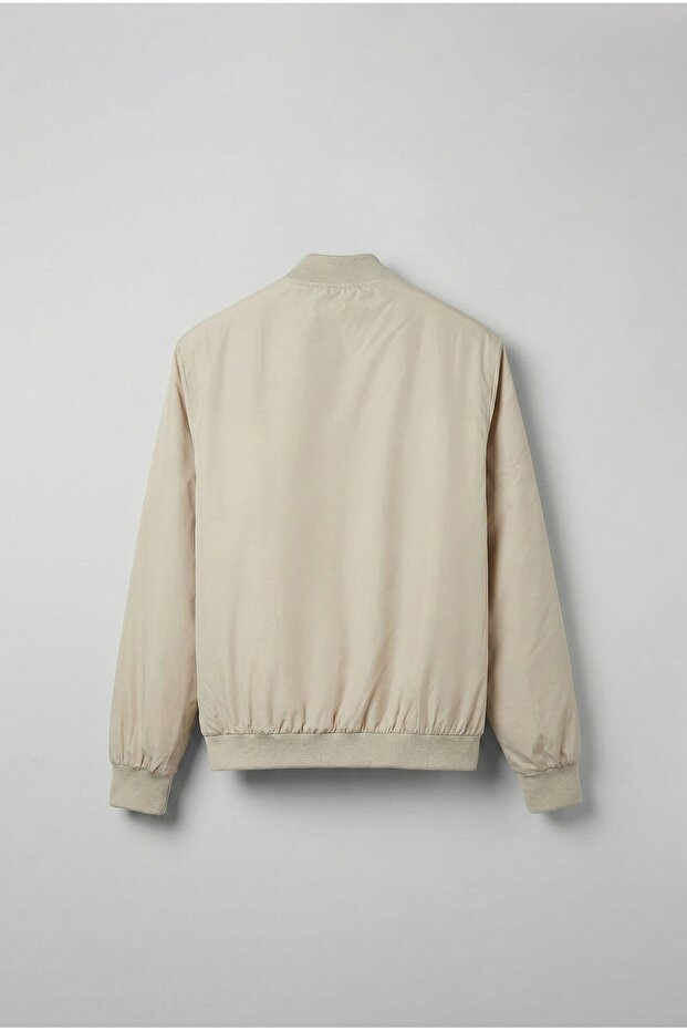 Erkek Basic Bomber Ceket Bej - 2