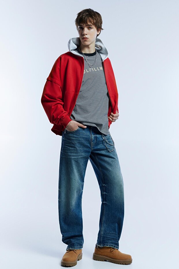 Düşük bel baggy jean - 1