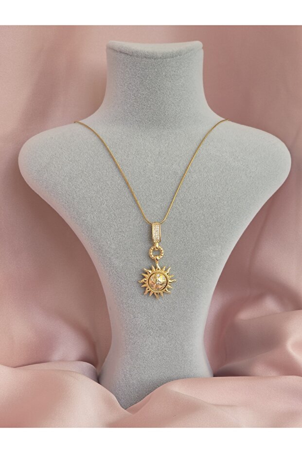 Kadın manifest çelik kolye - 6