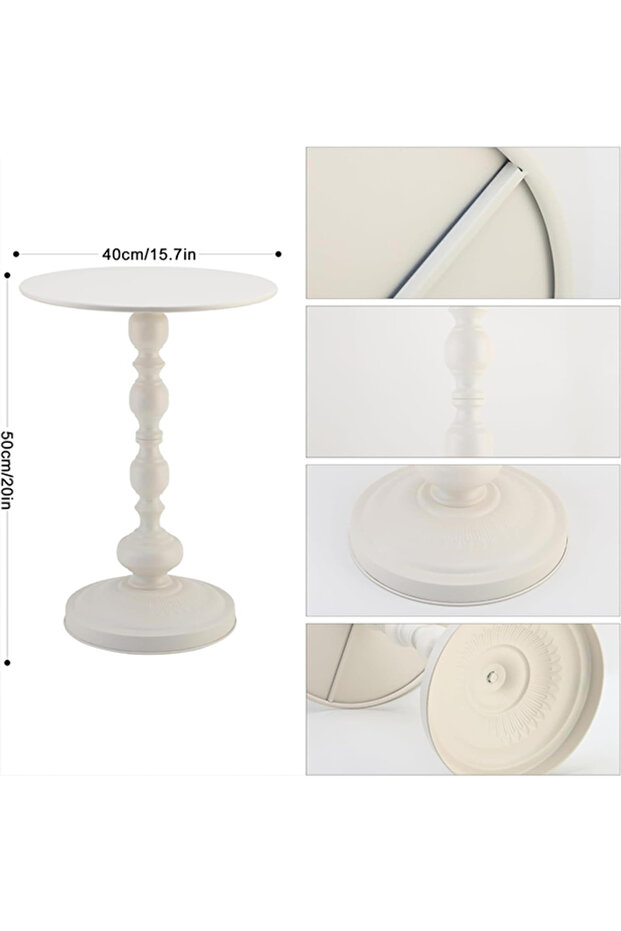 طاولة جانبية معدنية عتيقة - 6