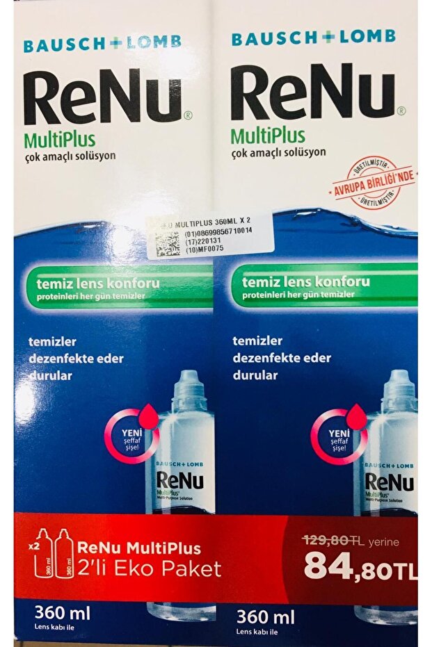 Multiplus Lens Solüsyonu 360 Ml - İkili Kofre - 2