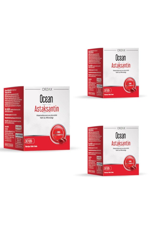 Astaxanthin Natural Antioxidant 30 Capsules X3 Pieces