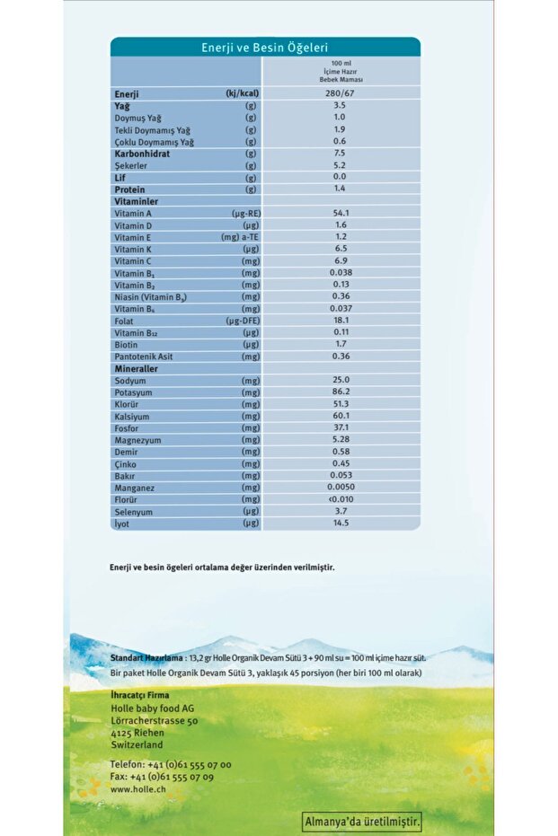 ORGANİK DEVAM SÜTÜ 3 600 GR 8 ADET - 4