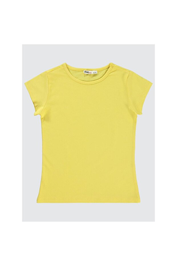 Hawaiian Aloha Printed T-Shirt for Ages 6-9 - Yellow