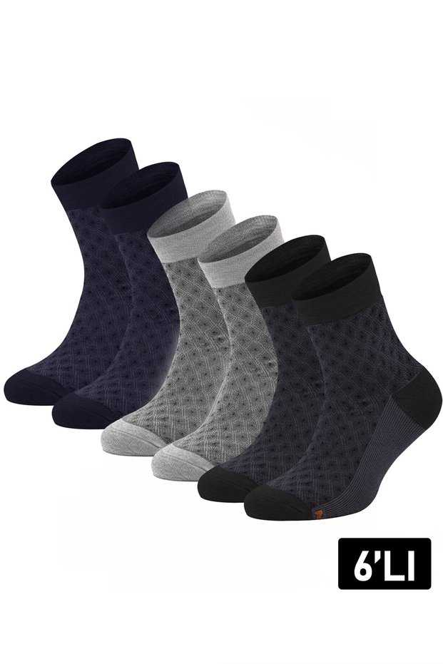 Men's Socks 6-Piece Half Socks (Bamboo)