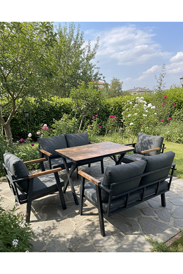 Kırlenta 2 2 1 1 Yemek Masası Bahçe Takımı Balkon Takımı Bahçe Seti Oturma Grubu Masa Seti Koltuk takımı