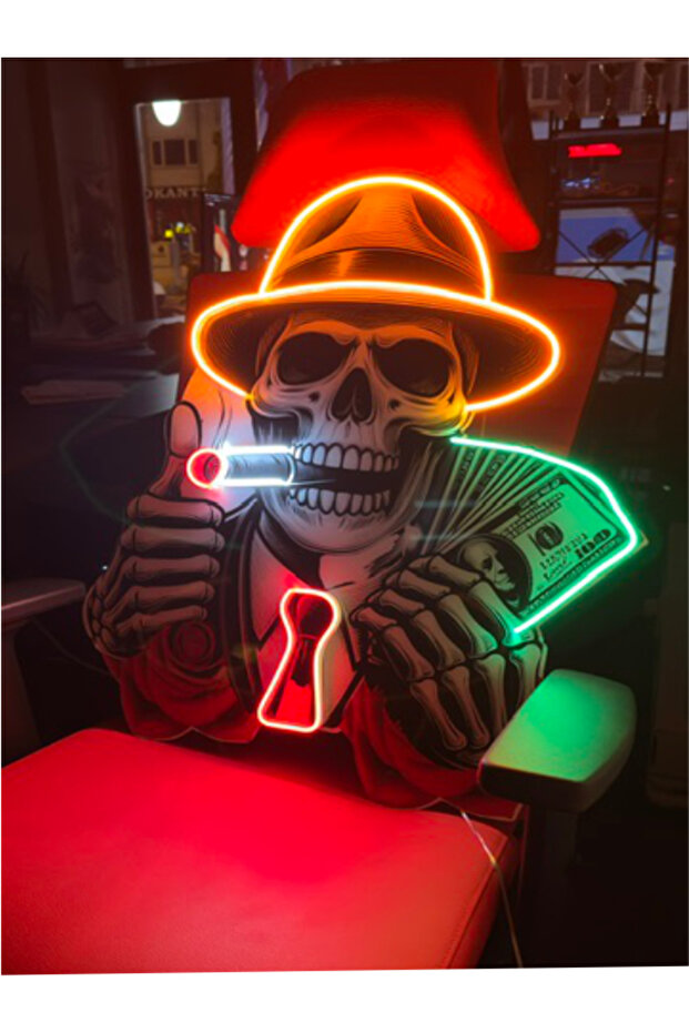 Neon Led Tabela Kuru Kafa Dekor - 8