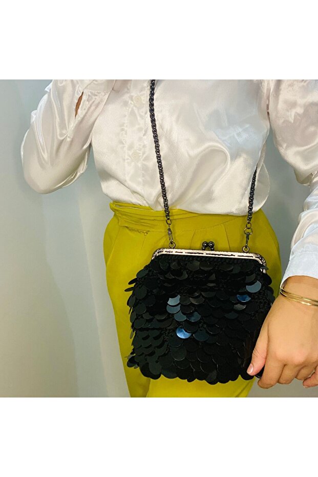 Pullu abiye çanta - 2