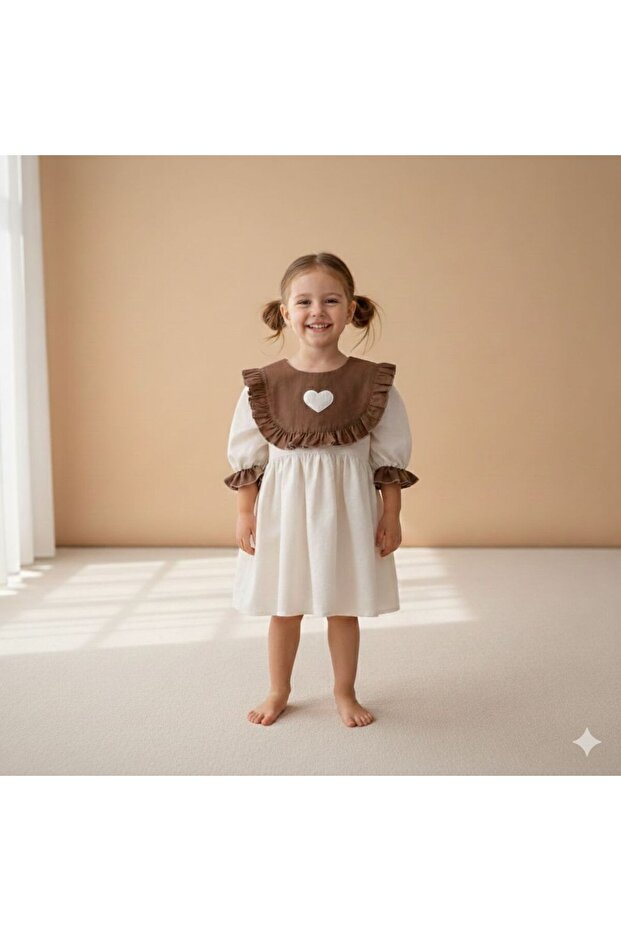 Girl's Heart Bow Vintage Dress