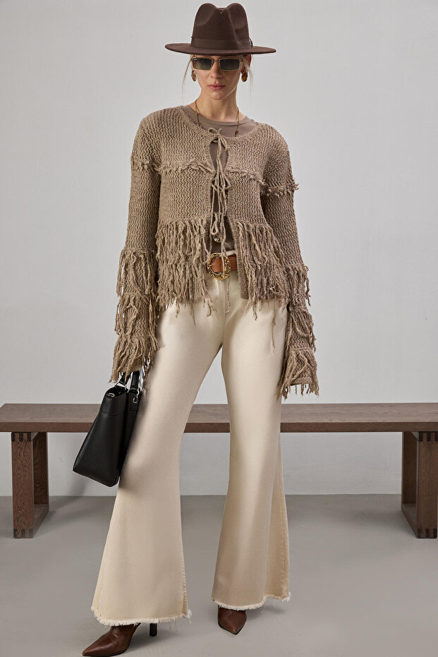 Fringed Knitwear Cardigan