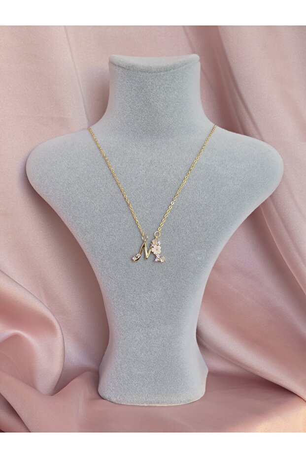 Çelik harf kolye (M) harfi - 4