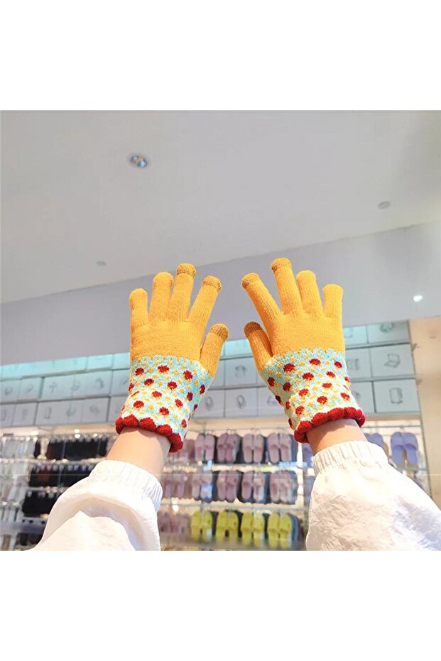 Mabel Turuncu Dokunmatik Eldiven - 3