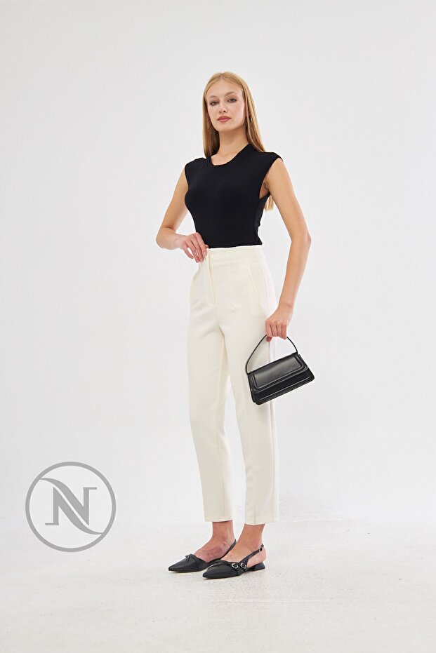 Flatolu Pantolon - Kemik(ÜRÜN BAŞKA FİRMA ETİKETİYLE YOLLANMAKTADIR) - 2