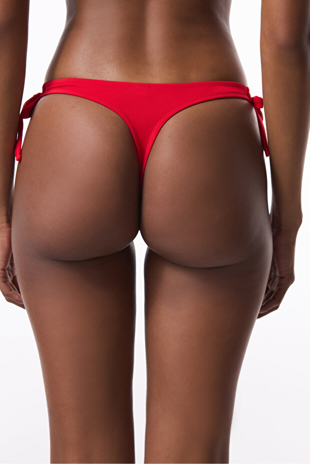 Kırmızı String Düşük Bel Bikini Altı - 2